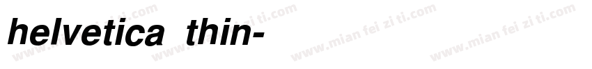 helvetica thin字体转换